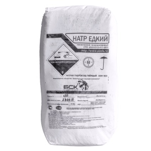 Натр едкий (сода каустическая) чешуированный ТР (мешок 25 кг)